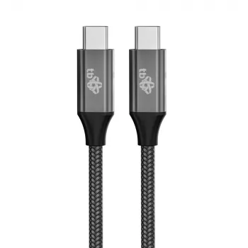 Câble tressé TB USB 3.2 Gen 2 USB-C vers USB-C, 1 m, 100 W, noir