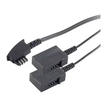 Câble de rallonge téléphonique S-Impuls - TAE-F (S) vers TAE-F (R) - 20 cm
