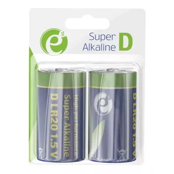 Pile alcaline Gembird LR20 (type D), 1,5 V, 2 pièces