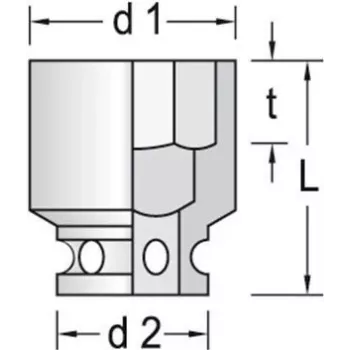 Douille à chocs Gedore K 21 46, entraînement 1 inch, 6 pans, 46 mm (6183810)