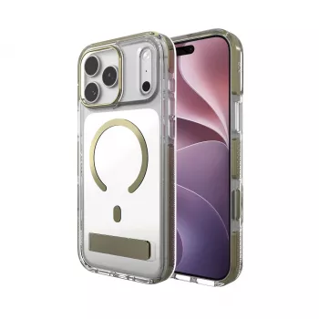 Coque métallique Zagg Santa Cruz Snap avec support pour iPhone 18 Pro Max / 17 Pro Max, or