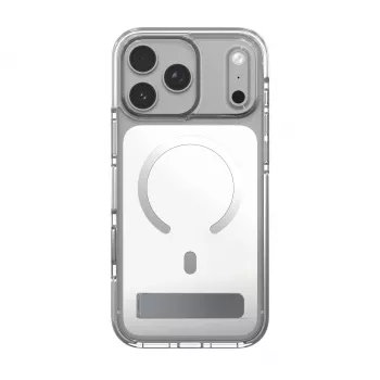 Coque Zagg Santa Cruz Snap Metallic avec support pour iPhone 18 Pro Max / 17 Pro Max, argent