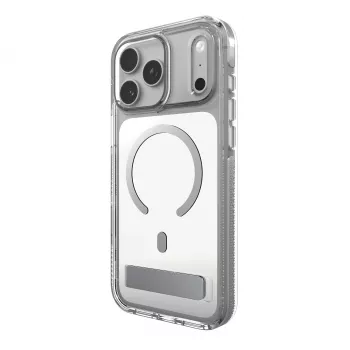 Coque Zagg Santa Cruz Snap Metallic avec support pour iPhone 18 Pro Max / 17 Pro Max, argent