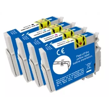 Multipack de cartouches d'encre compatibles G&G pour Epson T1285 (C13T12854012), noir/cyan/magenta/jaune