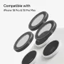 Anneaux de caméra antireflet Zagg Glass Elite pour iPhone 18 Pro Max / 17 Pro Max / 18 Pro / 17 Pro argentés