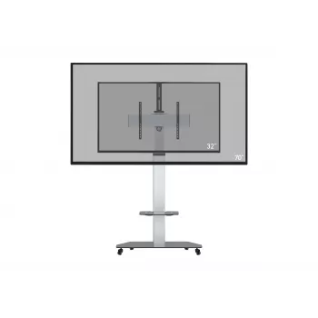 Chariot TV celexon Professional Adjust-3270MP pour écrans plats 32-70 pouces, aluminium/verre dépoli, argent