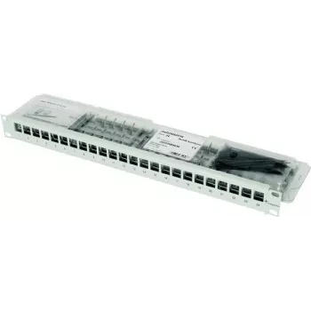 Telegärtner 100007010 support de modules 19 inch, équipé, CAT 6a, 1U, gris