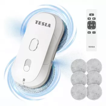 Robot de nettoyage de vitres Tesla RoboStar W400 Pro avec serpillières rotatives (ROBW400WHTPRO)
