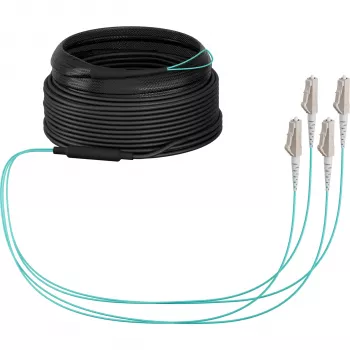 EFB-Elektronik Câble trunk OM3 U-DQ(ZN)BH, 4 fibres, 1x4 LC-LC, 30 m, Dca, LSZH (O8303S30OM3)