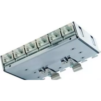 Telegärtner Répartiteur de brassage Cat.6A (profond) pour rail DIN avec adaptateur TS, 6 prises RJ45 (J02021A0055)