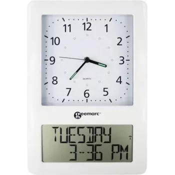 Geemarc VISO50 Horloge murale radio-pilotée, blanche (VISO50_WH_VDE)