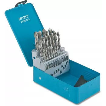Ensemble de 25 forets hélicoïdaux HSS HAZET 2128N-1 DIN 338