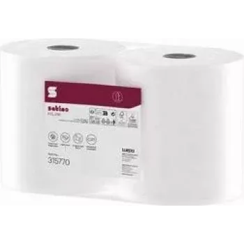 Rouleau de nettoyage satino by wepa HiLine, 2 plis, blanc éclatant, 525 m, 100 % recyclé, feuille 230 x 350 mm, lot de 2 (315770)