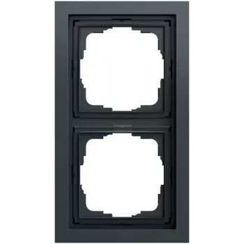 Cadre de recouvrement GIRA 021273 2 postes Gira F200 anthracite (laqué)