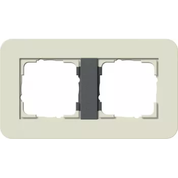 Cadre de recouvrement Gira 0212427, 2 postes, sable/anthracite