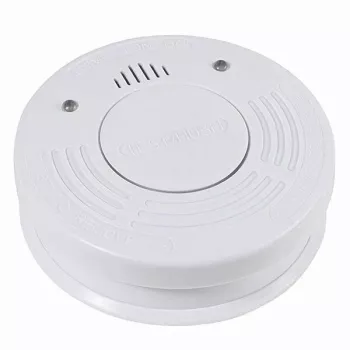 Détecteur de fumée Vivanco avec fonction de sourdine, indicateur optique et batterie lithium intégrée