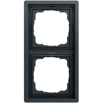 Cadre de recouvrement Gira 0212173, 2 postes, Gira F100, anthracite (laqué)