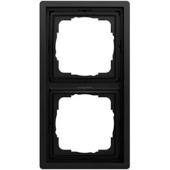 Cadre de recouvrement Gira 0212174, 2 postes, Gira F100, noir (laqué)