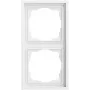 Cadre de recouvrement Gira 021282, 2 postes, Gira F300, blanc pur