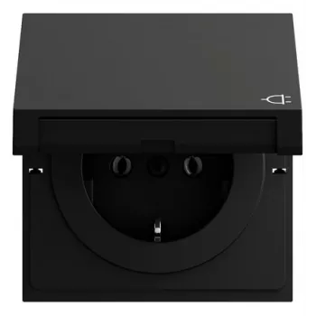 Prise SCHUKO Gira 445474 KD, System 70, noire