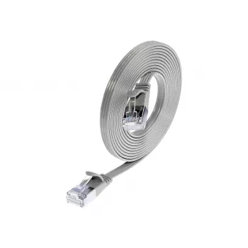 Câble patch plat Wirewin Slim Cat6 S/FTP RJ45, 7,5 m, gris