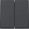 Bouton bascule Gira TX44 2 postes droit, anthracite, 349567