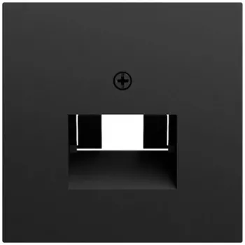 Cache GIRA 027074 pour prises UAE/IAE et réseau, System 70, noir