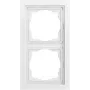 Cadre de recouvrement GIRA 0212705 2 postes, plat, Gira F200, blanc pur