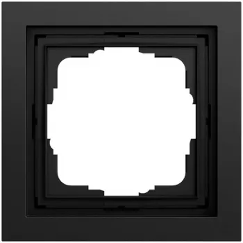 Cadre de recouvrement GIRA 0211745 1 poste plat Gira F200, noir