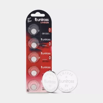 Pile bouton lithium CR1225 Uniross Batteries 3 V - SP5, pile universelle