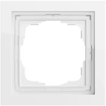 Cadre de finition GIRA 0211705 1 poste, plat, Gira F200, blanc pur