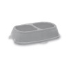 Stefanplast Feed bowl Break 11 0.4+0.4L 28x17x6cm assorted grey/blue