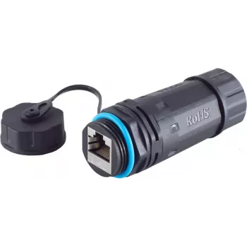 Coupleur réseau RJ45 S/CONN, Cat6, IP68, version courte, extérieur (08-01048)