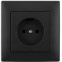 Prise simple VCX WESA LC 07C, noire