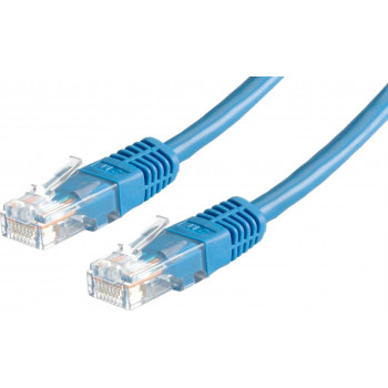 Câble patch Secomp Cat6 U/UTP RJ45, 0,5 m, bleu