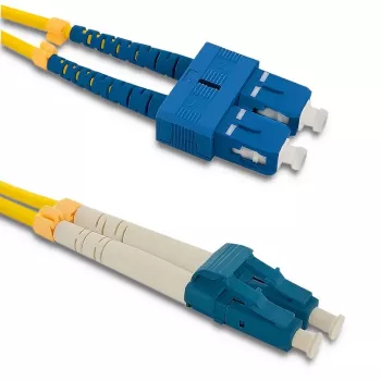 Câble de raccordement fibre optique Qoltec SC/UPC vers LC/UPC monomode duplex, 2 m