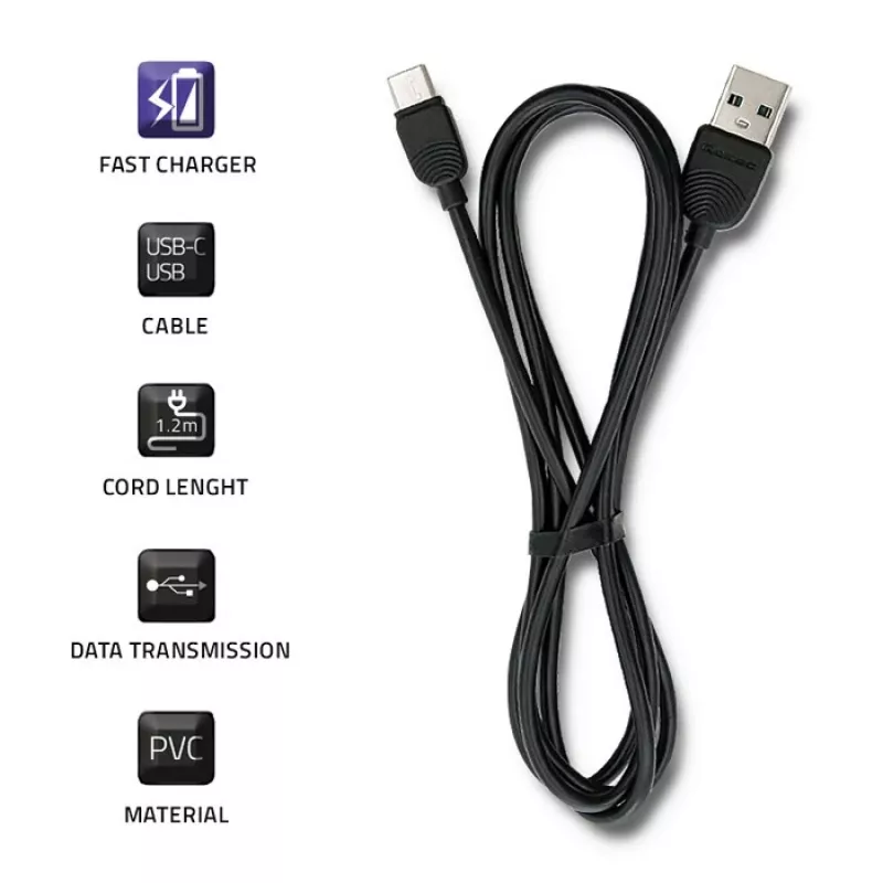 Câble Qoltec USB-C vers USB 2.0 A, 1,2 m (50391)