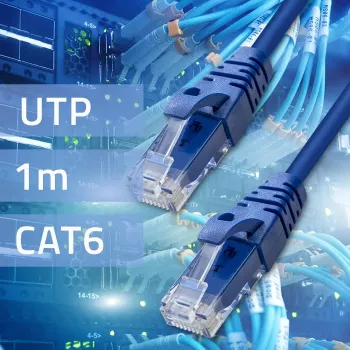 Câble de raccordement Cat6 U/UTP Qoltec RJ45, 1 m, or
