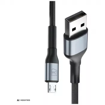 Câble USB-A vers Micro-USB 3mk Hyper Cable N-Series, 1 m, 12 W, noir