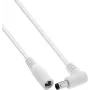 Câble de prolongation DC InLine®, fiche coudée, 5,5 x 2,5 mm, blanc, 0,5 m