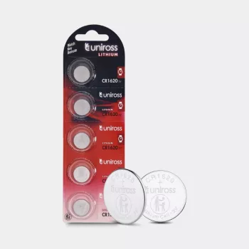 Pile bouton lithium CR1620 3V Uniross - SP5