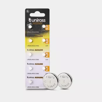 Pile Uniross - LR66 / LR626 - blister de 10