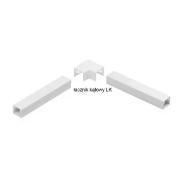Connecteur d'angle Stasiński pour goulotte d'installation électrique LK 20x14, blanc (1 pièce)