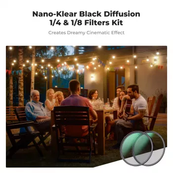 Ensemble de filtres à diffusion noire 2 en 1 K&F Concept 1/4 et 1/8, 67 mm (SKU.1714V1)