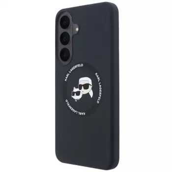 Étui Karl Lagerfeld silicone Karl&Choupette Heads MagSafe pour Samsung Galaxy S26 FE noir