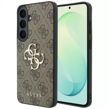 Étui Guess Leather 4G Metal Logo pour Samsung Galaxy S26 FE, marron