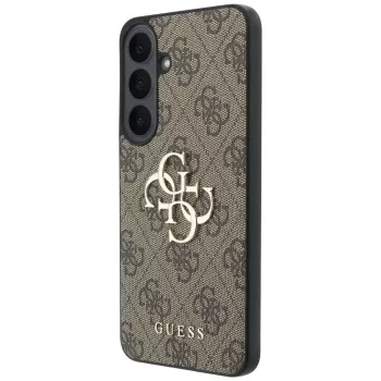 Étui Guess Leather 4G Metal Logo pour Samsung Galaxy S26 FE, marron