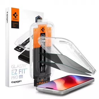 Protection d'écran de confidentialité Spigen Glas.TR EZ Fit Pro HD AC pour iPhone 18 Pro Max, lot de 2