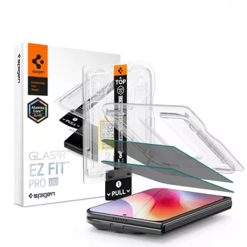 Film de protection d'écran confidentialité Spigen Glas.TR EZ Fit Pro HD AC pour iPhone Duo, lot de 2