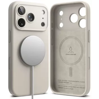 Coque Ringke Silicone Magnetic MagSafe pour iPhone 18 Pro, Stone